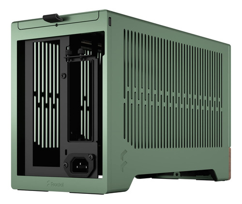 Fractal Design Terra Jade - Panel Frontal De Madera De Nogal - Factor De Forma Pequeño - Estuche Para Juegos Mitx - Cable Elevador Pcie 4.0 - Usb Tipo C - Paneles De Aluminio Anodizado