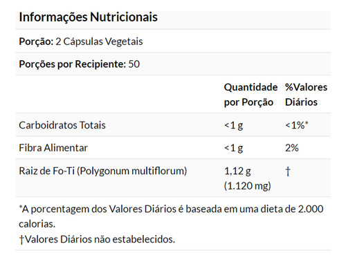 Fo-ti 560mg (he Shou Wu) Now Foods 100veg Caps Importado