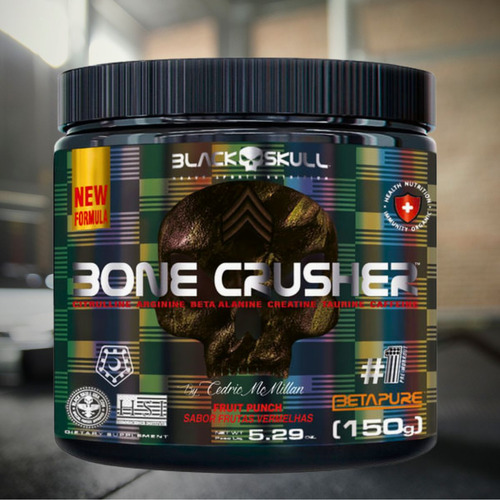 Pre Treino Bone Crusher 150g Frutas Vermelhas Com Betalanina