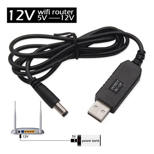 Imagen 1 de 10 de Cable Convertidor Usb 5v A 9v 12v Router Modem Internet Wifi
