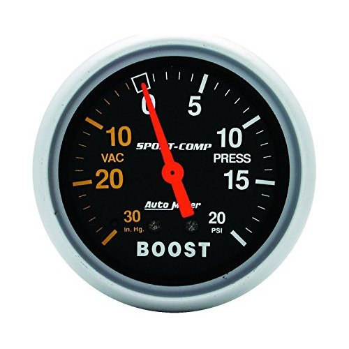 Auto Meter 3401 Sport-comp Mechanical Boost-vacuum Gauge