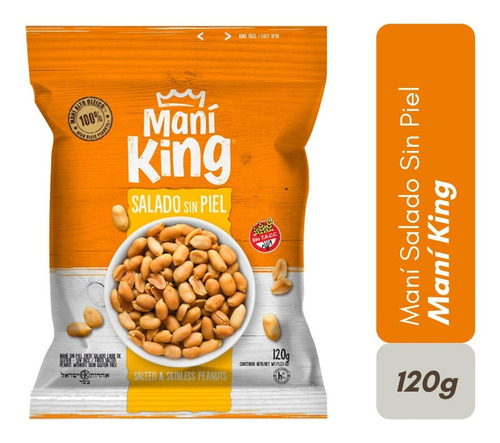 Mani Salado Mani King Sin Piel 120g Sin Tacc