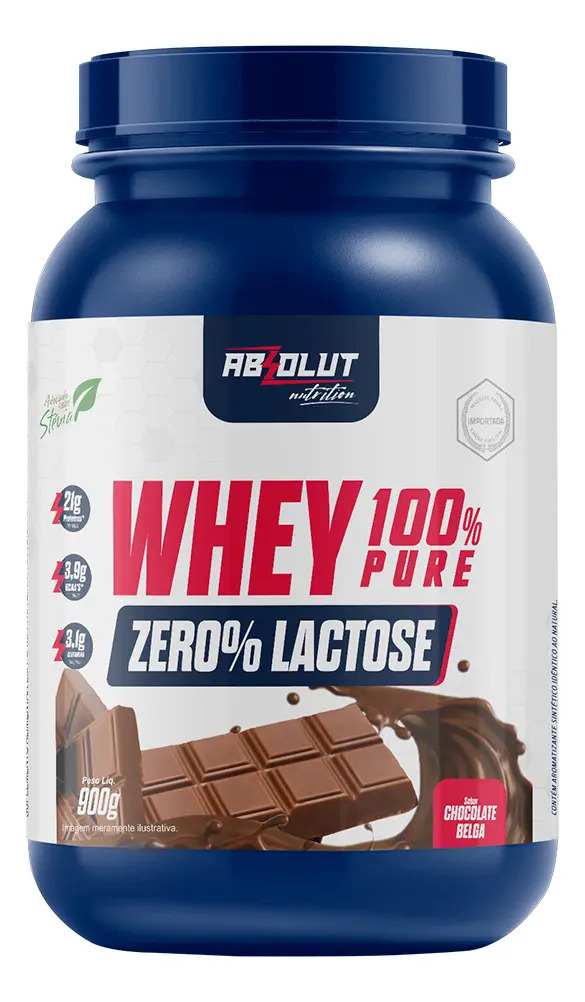 Whey Absolut Nutrition 100% Zero Lactose Proteína 900 g