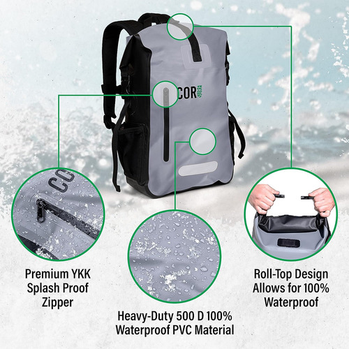 Mochila Impermeable Para Bolsa Seca Con Funda Acolchada Para