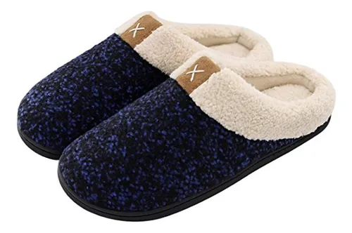 Pantuflas De Felpa Sintética Forradas De Acogedora Espuma
