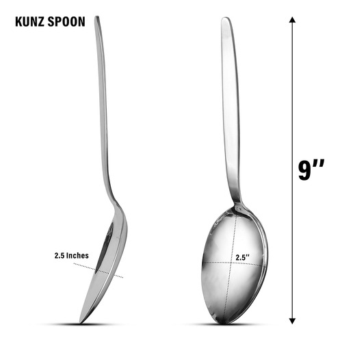 Cuchara Kunz Gris | Paquete De 2 | Cuchara Chapada En Acero