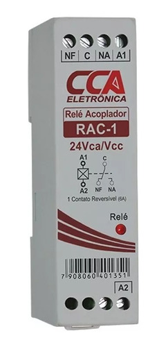 07 Pç Relé Acoplador Rac1- 24v 24vca/vcc1 Contato Reversível