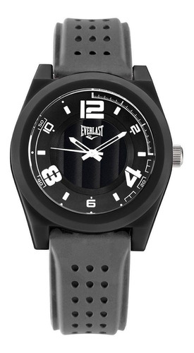 Relógio Pulso Masculino Everlast Analógico Silicone Cinza E37212