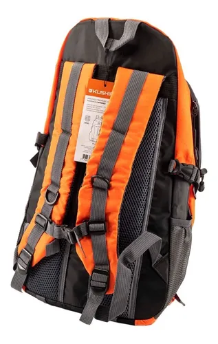 Mochila Ideal Senderismo 40 Litros Reforzada Naranja Kushiro