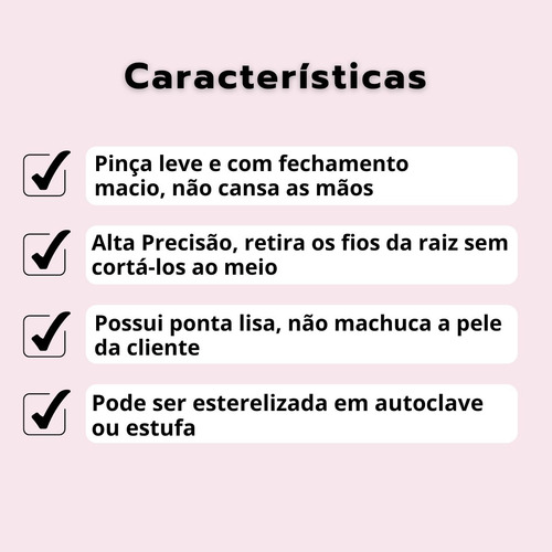 Pinça Diagonal Design De Sobrancelhas Autoclave