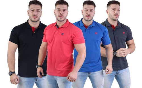 Revenda 05 Camisa Masculina Polo Plus Size Especial G1 Ao G3