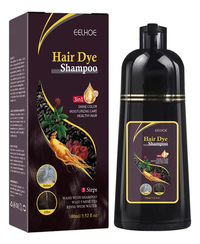 Champús Instantáneos Para Teñir El Cabello Castaño 3pcs