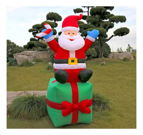 Mc 1.8m Molde De Aire Hinchable Iluminado, Santa Claus
