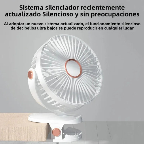 Ventilador Recargable Usb Con Luz