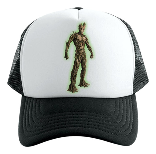 Gorra Tipo Trucker Negra Yo Soy Groot