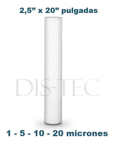 Imagen 1 de 1 de Filtro Agua Sedimento 20 X 2,5 Repuestos X 5 Unidades