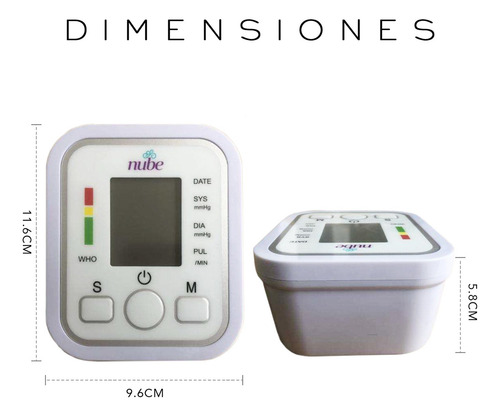 Monitor De Presion Arterial Nube Digital Automatico De Brazo Color Blanco