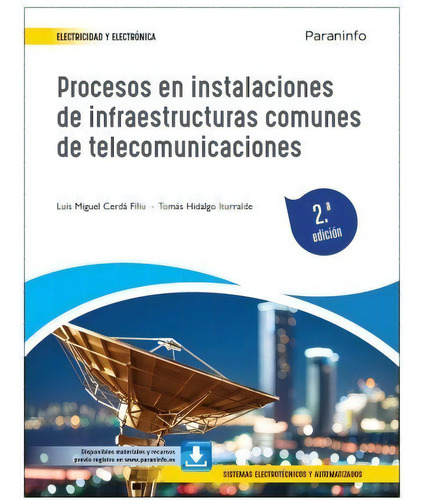 Procesos En Instalaciones De Infraestructuras Comunes De Tel, De Cerda Filiu, Luis Miguel. Editorial Ediciones Paraninfo, S.a, Tapa Blanda En Español