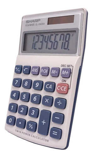 Sharp El-240sab 8 Dígitos Respuesta Calculadora De Mano Con