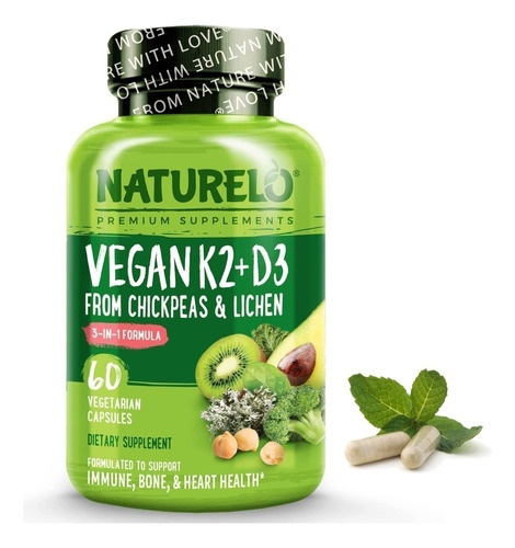 D3 + K2  - Vegano A Base De Plantas De Liquen  -