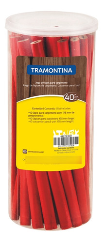 Lápices Carpintero Tramontina 40 Unidades