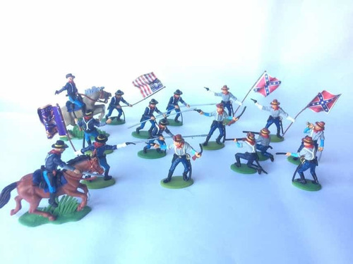 Soldaditos De Plástico Norteamericanos Pintados A Mano!