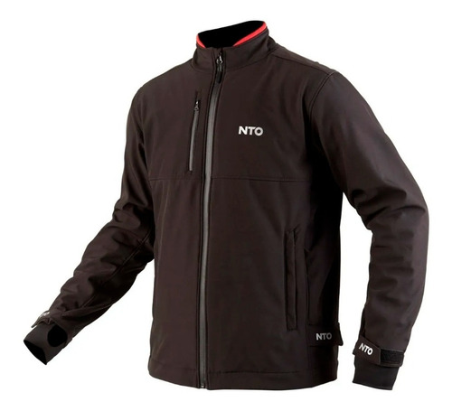 Campera  Nine To One Parka Kinetic Larga Negro Protecciones