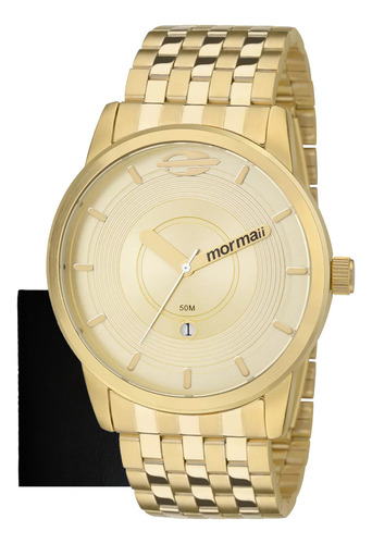 Relógio Mormaii Masculino Sunset Dourado Data 50mts Mopc32ai/4d