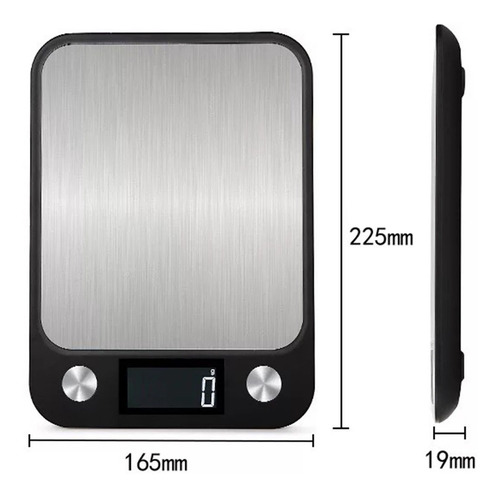 Balanza Cocina Digital 10kg Alta Precisión Y Acero Inoxidabl Negro