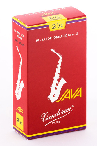 Caja De 10 Cañas Vandoren Para Saxofón Alto Java Red