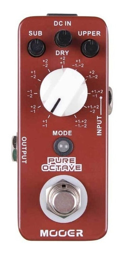 Mini Pedal Para Guitarra  Mooer Pure Octave Efecto De Octava