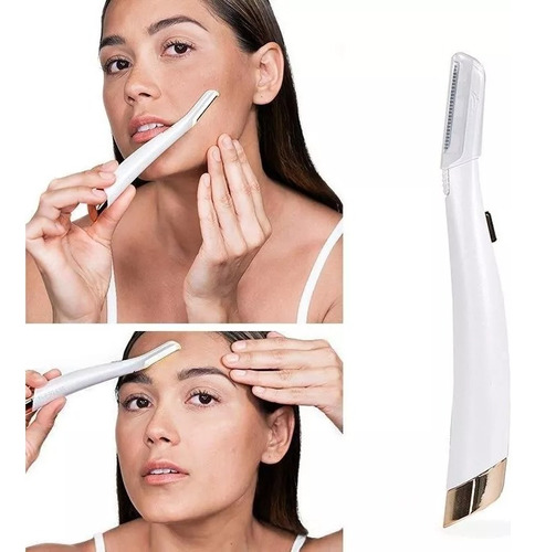 Depilador Perfilador Facial Quita Vellos Cejas Eléctrico Led