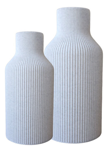 Combo Jarron Botella Decorativo Moderno Clasico Florero 21cm Mármol