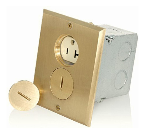 Leviton Contacto Duplex De Montaje En Piso Grado Comercial,