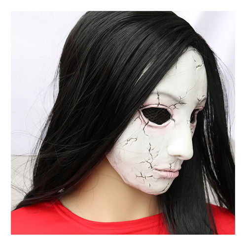 Máscara De Halloween Fantasma Femenino Capucha Aterradora