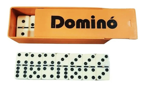 Juego Domino Caja Plastica Ficha Blanca Mundo Prg M377