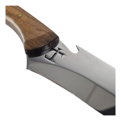 Faca Kukri Full Tang Artesanal De Churrasco 3mm Aço Madeira