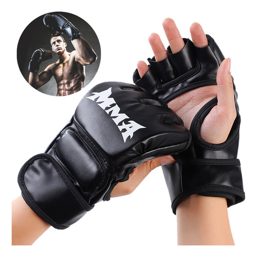 Guantes De Boxeo Con Entrenamiento De Medio Dedo Kickboxing