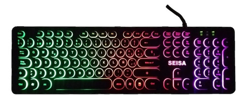 Teclado Gamer Seisa Dn-dy02 Español - Negro Retroluminoso