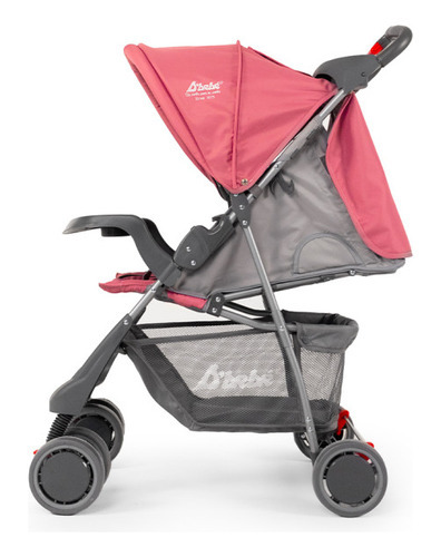 Carriola Para Bebe Ultra Plegable Con Charola,6 A 24 Meses Color Rosa Color del chasis Gris