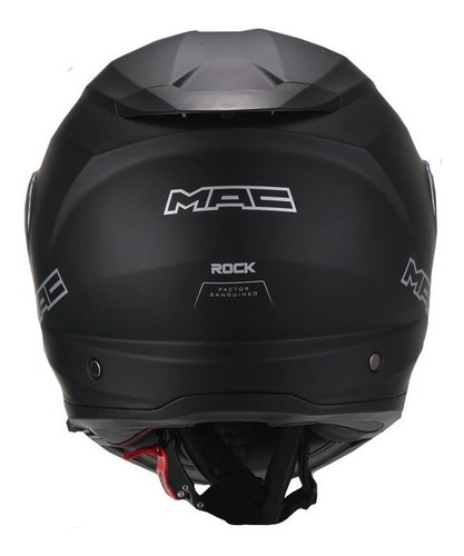 Casco Moto Rebatible Mac Rock Solid Negro Mate Devotobikes