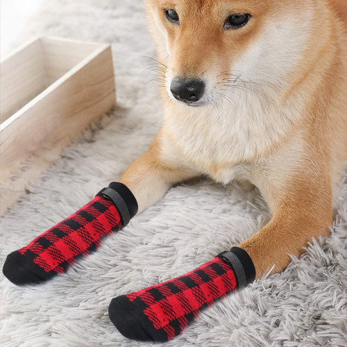 Hylyun Calcetines Antideslizantes Para Perros, 3 Pares, Calc