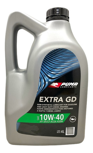 Aceite Semi Sintetico 10w40 Nafta Diesel Puma Energy 4 Litro