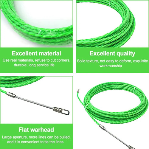 Laucha Pasacables De Fibra, 30 Mtr X4 Mm