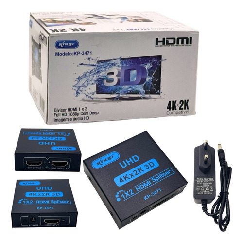 Derivador Hdmi 1 Entrada -2 Salidas Knup Kp-3471