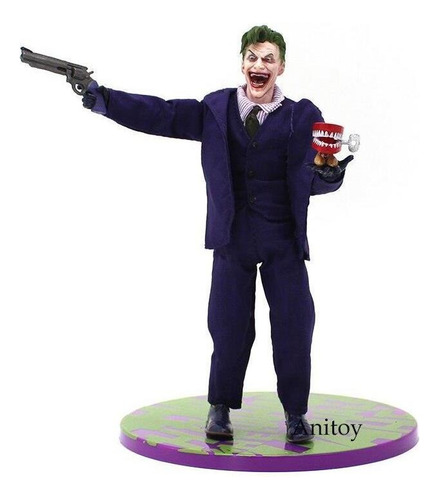 Action Figure Batman The Joker Coringa 1/12 Mezco Roupa Real