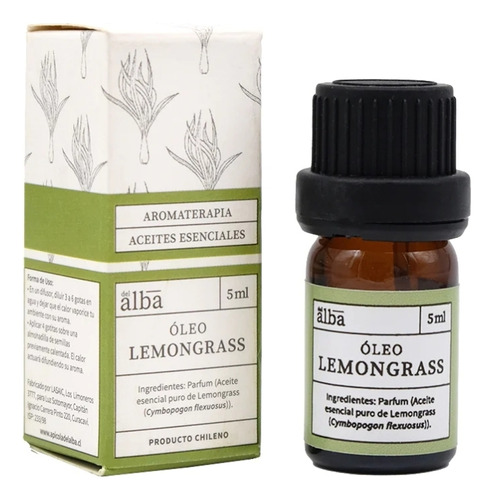Aceite Esencial Lemongrass Apícola Del Alba. Frasco 5ml.
