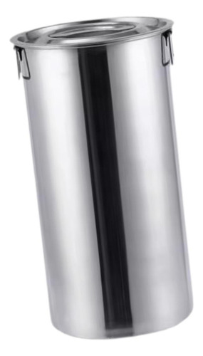 Cubo De Acero Inoxidable Con Tapa, Recipiente Versátil Para