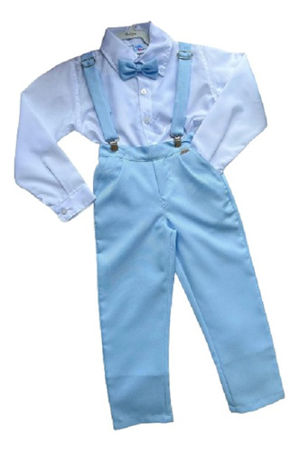 Roupa Pajem Menino Infantil Kit Completo Suspensório Biel