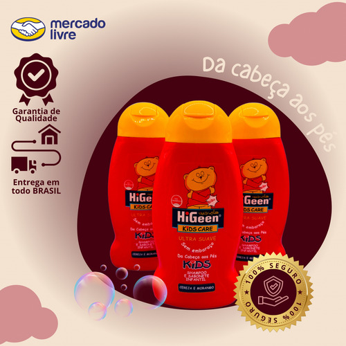 Shampoo E Sabonete Cereja E Morango Higeen